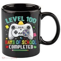 Level 100 Day's Of School Funny Completed 11oz C Handle Ceramic Mug thumb 0
