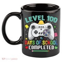 Level 100 Day's Of School Funny Completed 11oz C Handle Ceramic Mug thumb 2