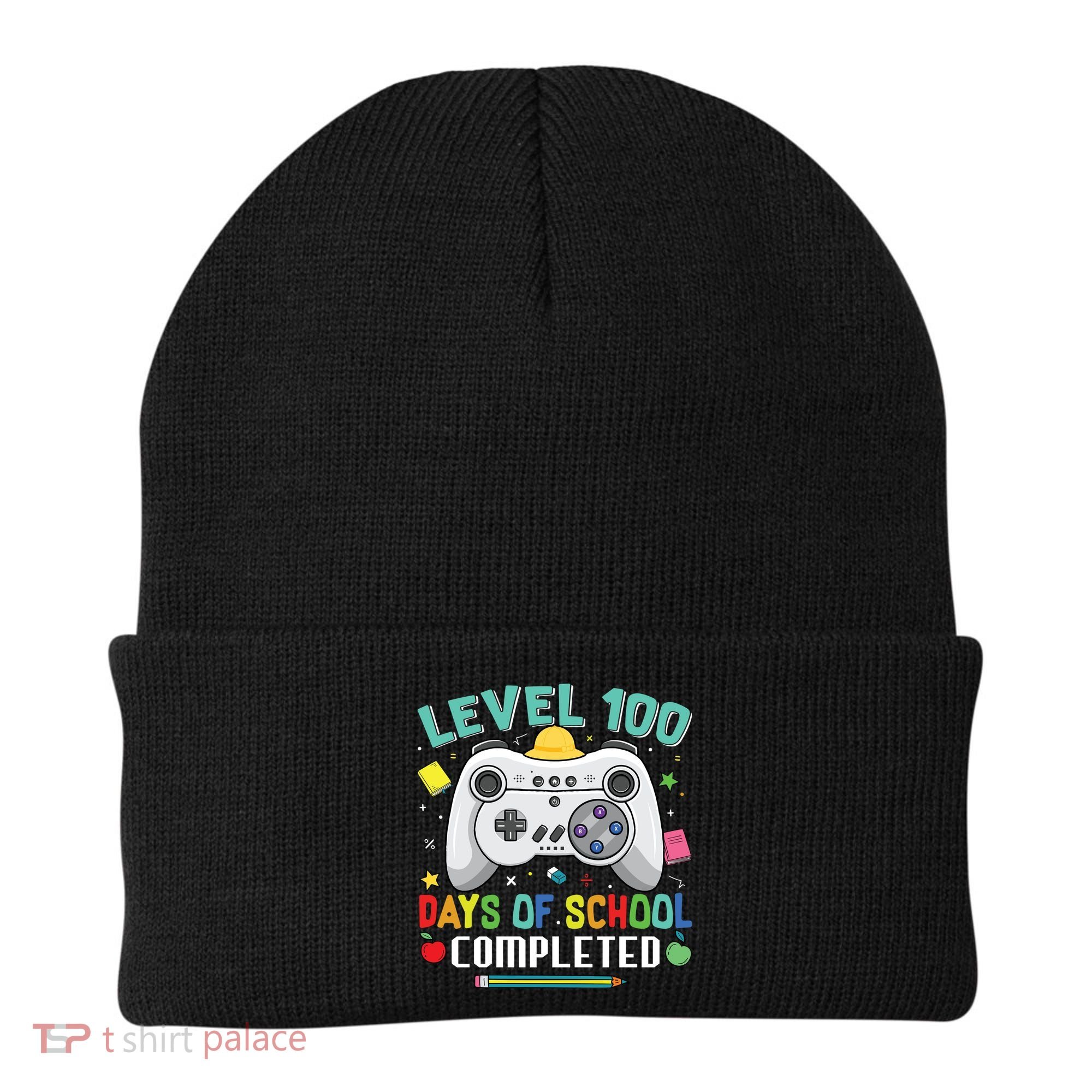 Level 100 Day's Of School Funny Completed Beanie