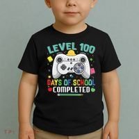 Level 100 Day's Of School Funny Completed Toddler T-Shirt thumb 2