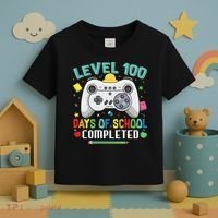 Level 100 Day's Of School Funny Completed Toddler T-Shirt thumb 3