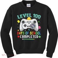 Level 100 Day's Of School Funny Completed Kids Sweatshirt thumb 0