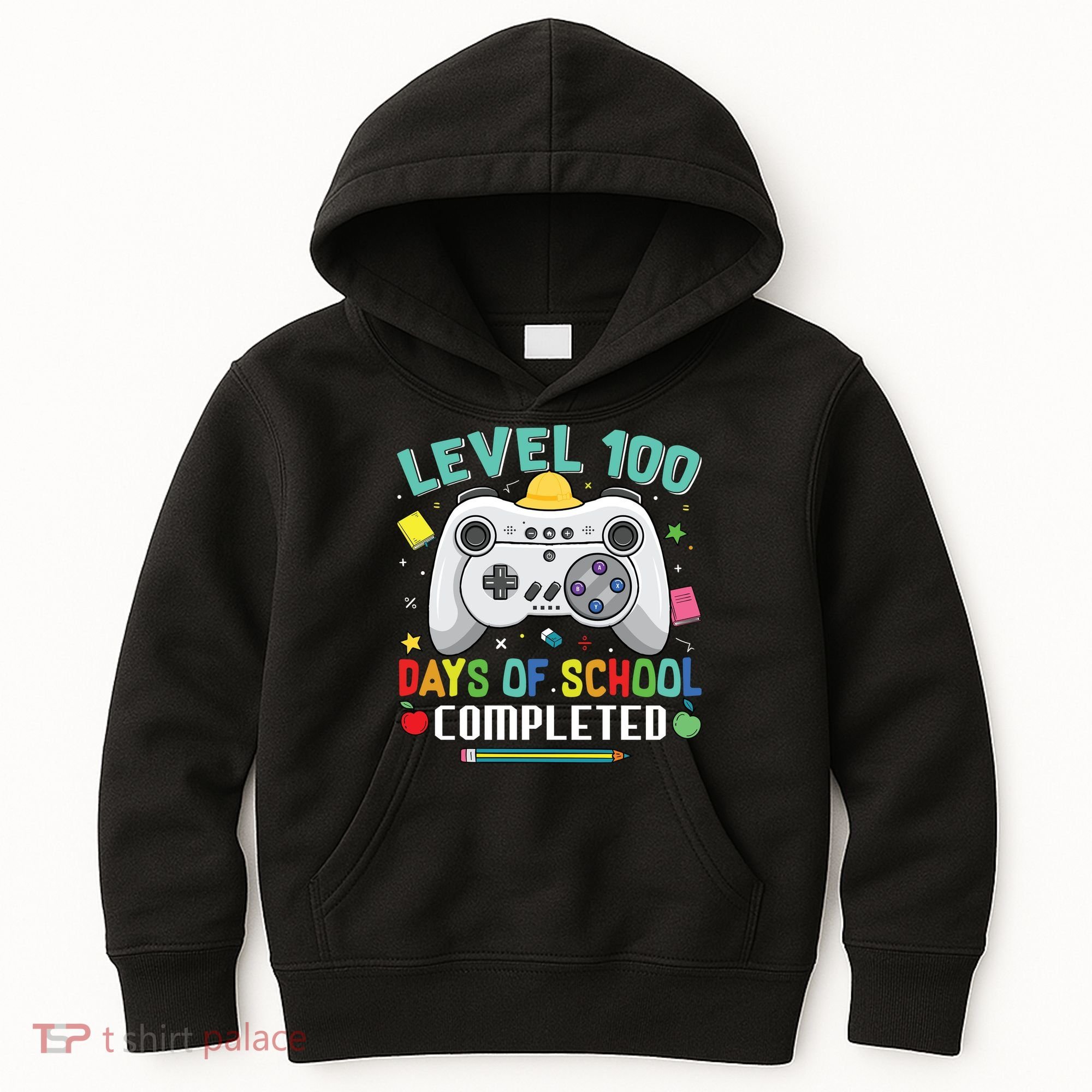 Level 100 Day's Of School Funny Completed Kids Hoodie