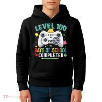 Level 100 Day's Of School Funny Completed Kids Hoodie thumb 4