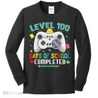 Level 100 Day's Of School Funny Completed Kids Long Sleeve Shirt thumb 0