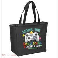 Level 100 Day's Of School Funny Completed Tote Bag thumb 2