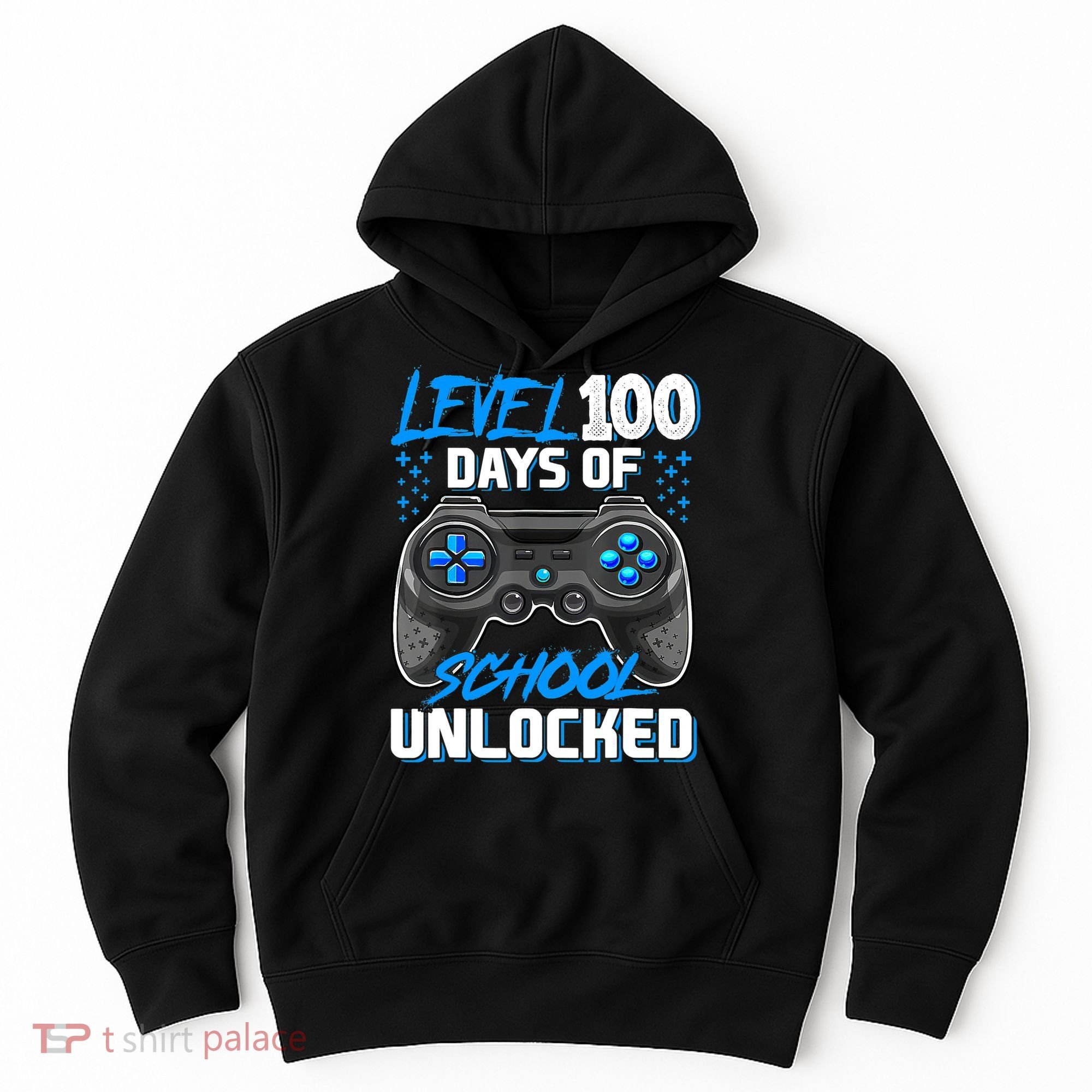 Level 100 Days Of School Unlocked Gamer Video Games Boys Hoodie