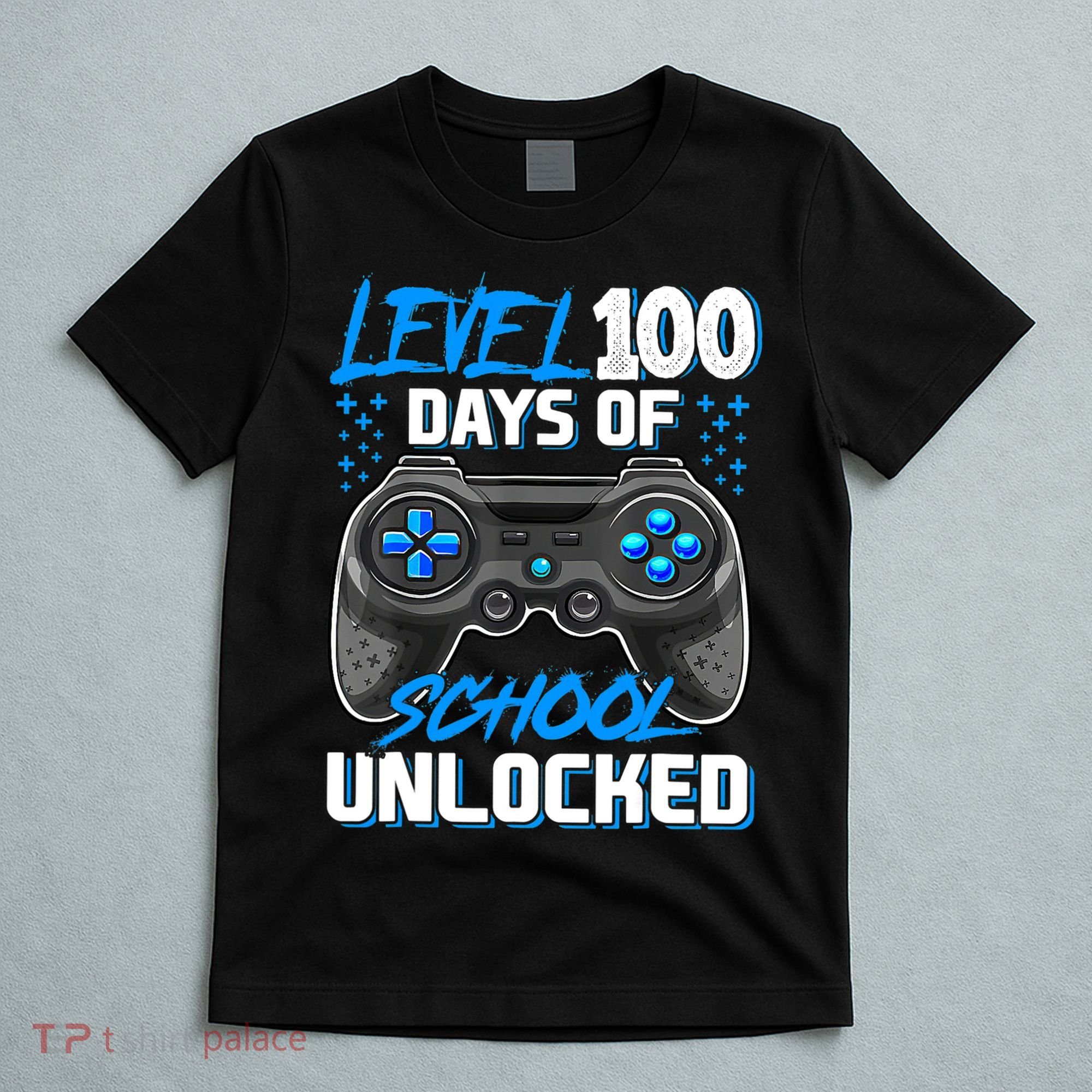 Level 100 Days Of School Unlocked Gamer Video Games Boys T-Shirt