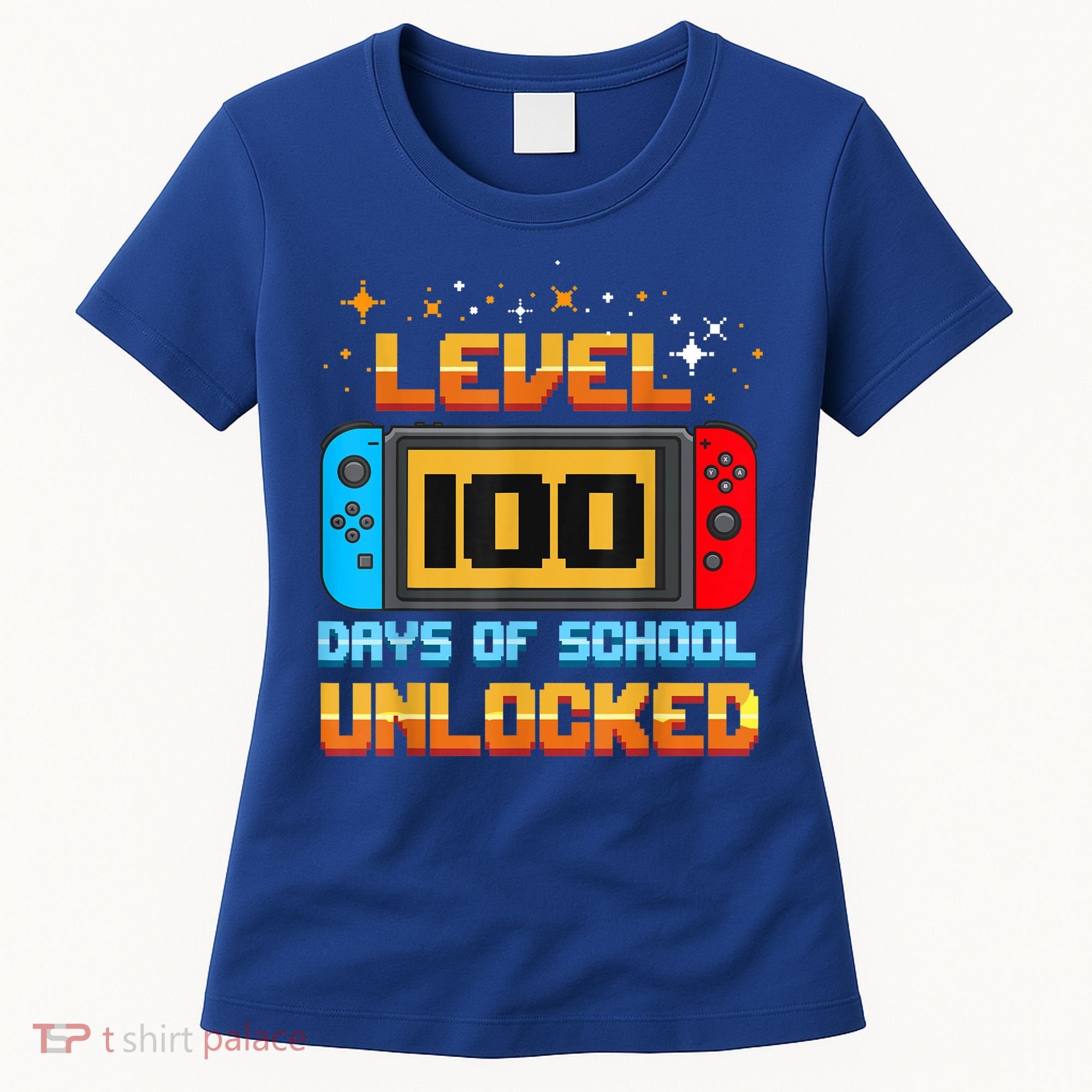 Level 100 Days Of School Unlocked Gamer Funny 100th Day. Women's T-Shirt