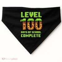 Level 100 Days Of School Complete Gamer  USA-Made Doggie Bandana thumb 0