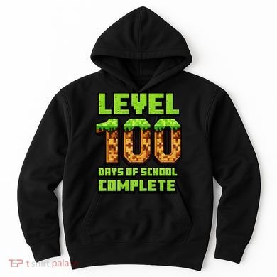 Level 100 Days Of School Complete Gamer  Hoodie