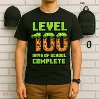 Level 100 Days Of School Complete Gamer  T-Shirt thumb 6