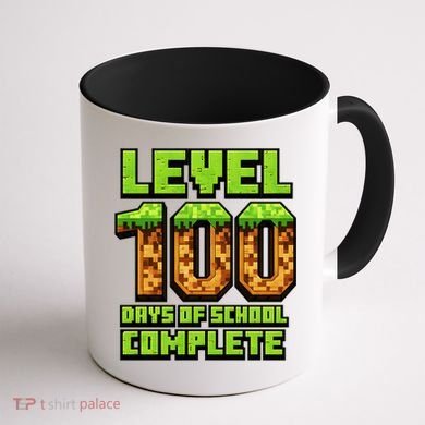 Level 100 Days Of School Complete Gamer  Coffee Mug back