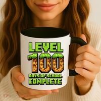 Level 100 Days Of School Complete Gamer  Coffee Mug thumb 3