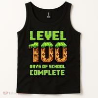 Level 100 Days Of School Complete Gamer  Tank Top thumb 2