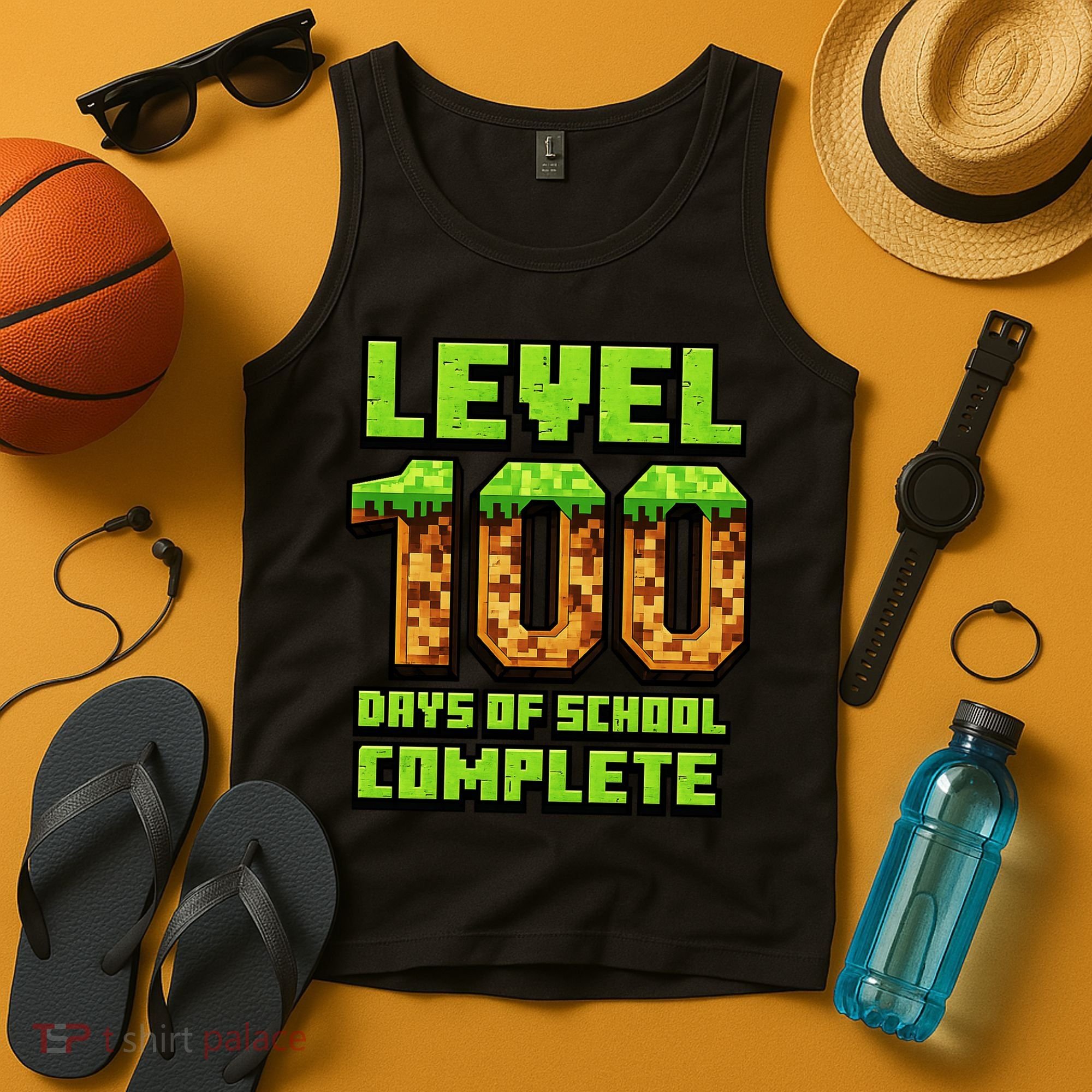 Level 100 Days Of School Complete Gamer  Tank Top