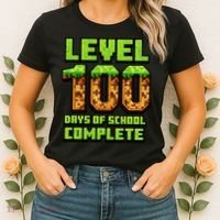 Level 100 Days Of School Complete Gamer  Women's T-Shirt thumb 2