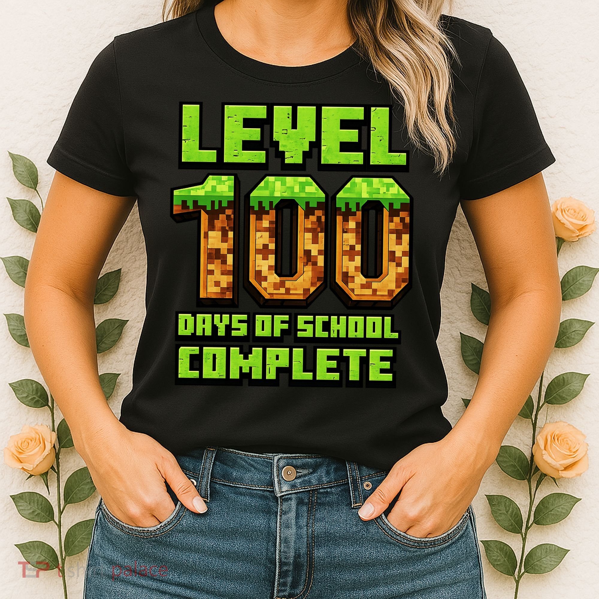 Level 100 Days Of School Complete Gamer  Women's T-Shirt