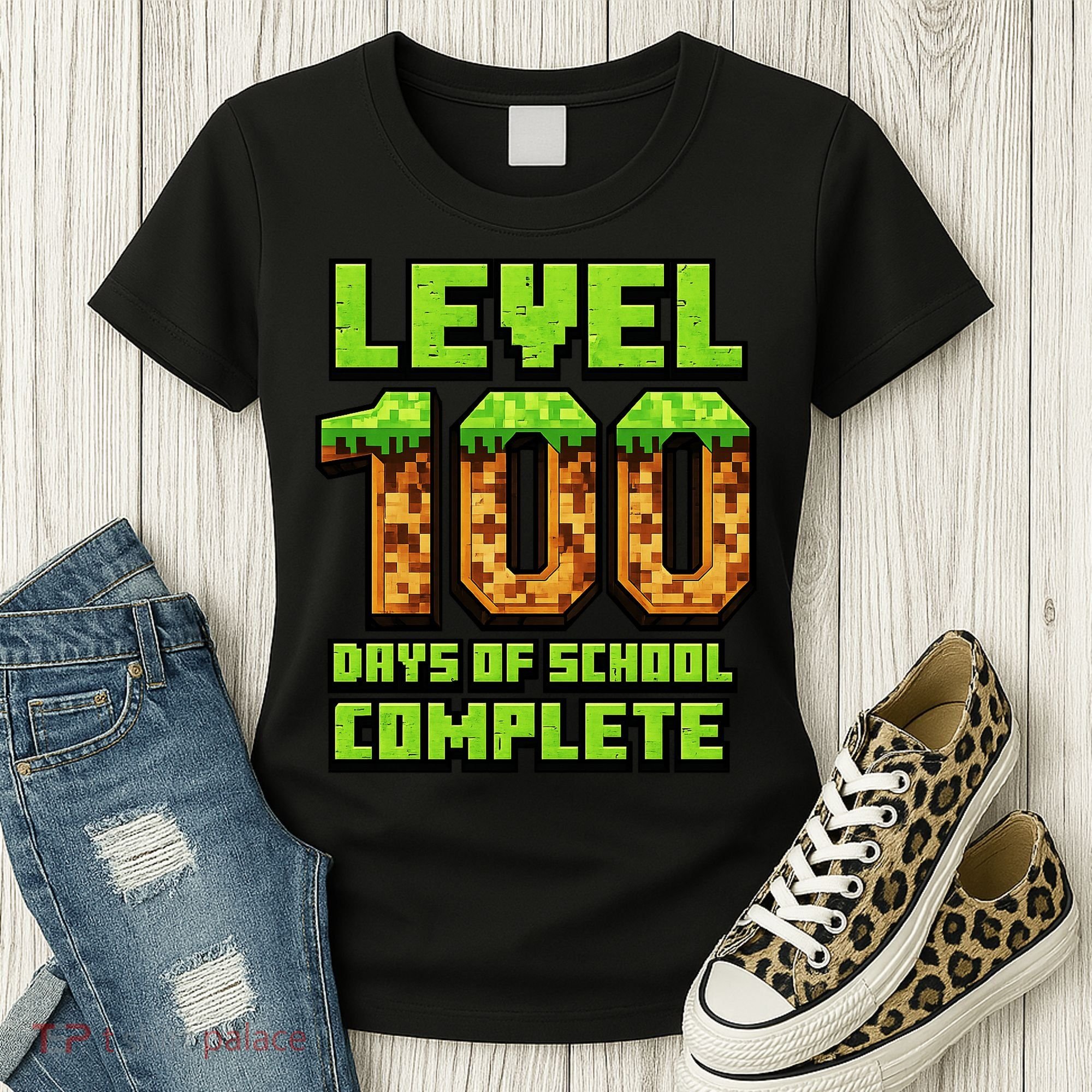 Level 100 Days Of School Complete Gamer  Women's T-Shirt