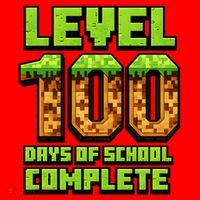 Level 100 Days Of School Complete Gamer  Santa Hat thumb 1