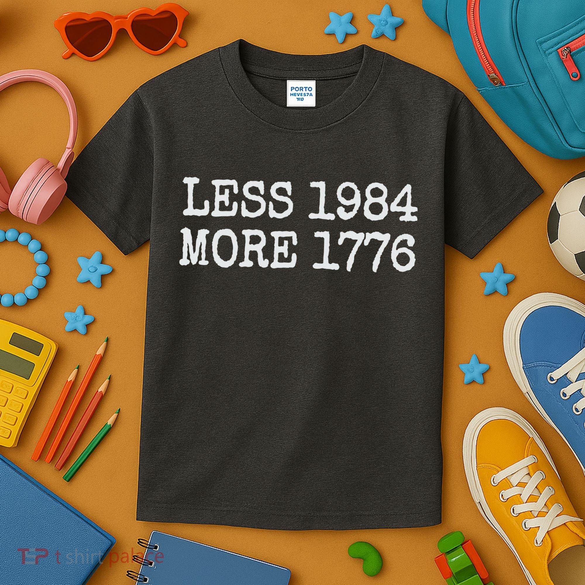 Less 1984 More 1776 Freedom Usa Save America Constitution T Kids T-Shirt