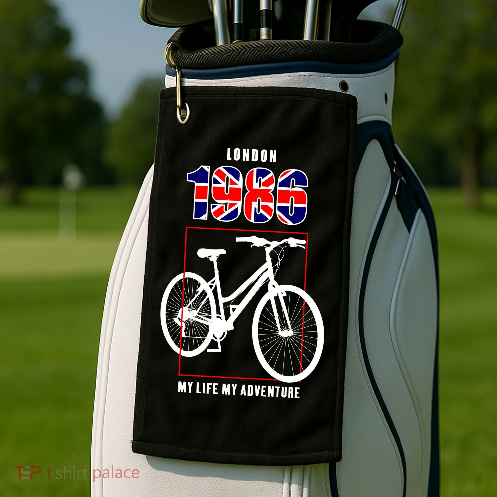 London 1986 My Life My Adventure Golf Towel