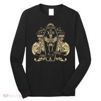 Lucky 13 Thirteen Memento Mori Last Ride Skeleton Biker Long Sleeve Shirt thumb 0