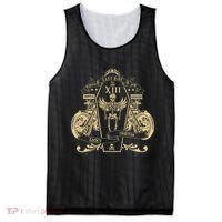 Lucky 13 Thirteen Memento Mori Last Ride Skeleton Biker Mesh Reversible Basketball Jersey Tank thumb 0