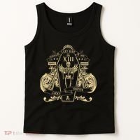 Lucky 13 Thirteen Memento Mori Last Ride Skeleton Biker Tank Top thumb 2