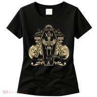 Lucky 13 Thirteen Memento Mori Last Ride Skeleton Biker Women's T-Shirt thumb 0