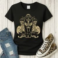Lucky 13 Thirteen Memento Mori Last Ride Skeleton Biker Women's T-Shirt thumb 3