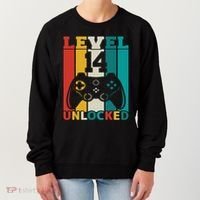 Level 14 Unlocked Video Game 14th Birthday Gamer Gift Women's Sweatshirt thumb 0