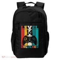Level 14 Unlocked Video Game 14th Birthday Gamer Gift Backpack thumb 0