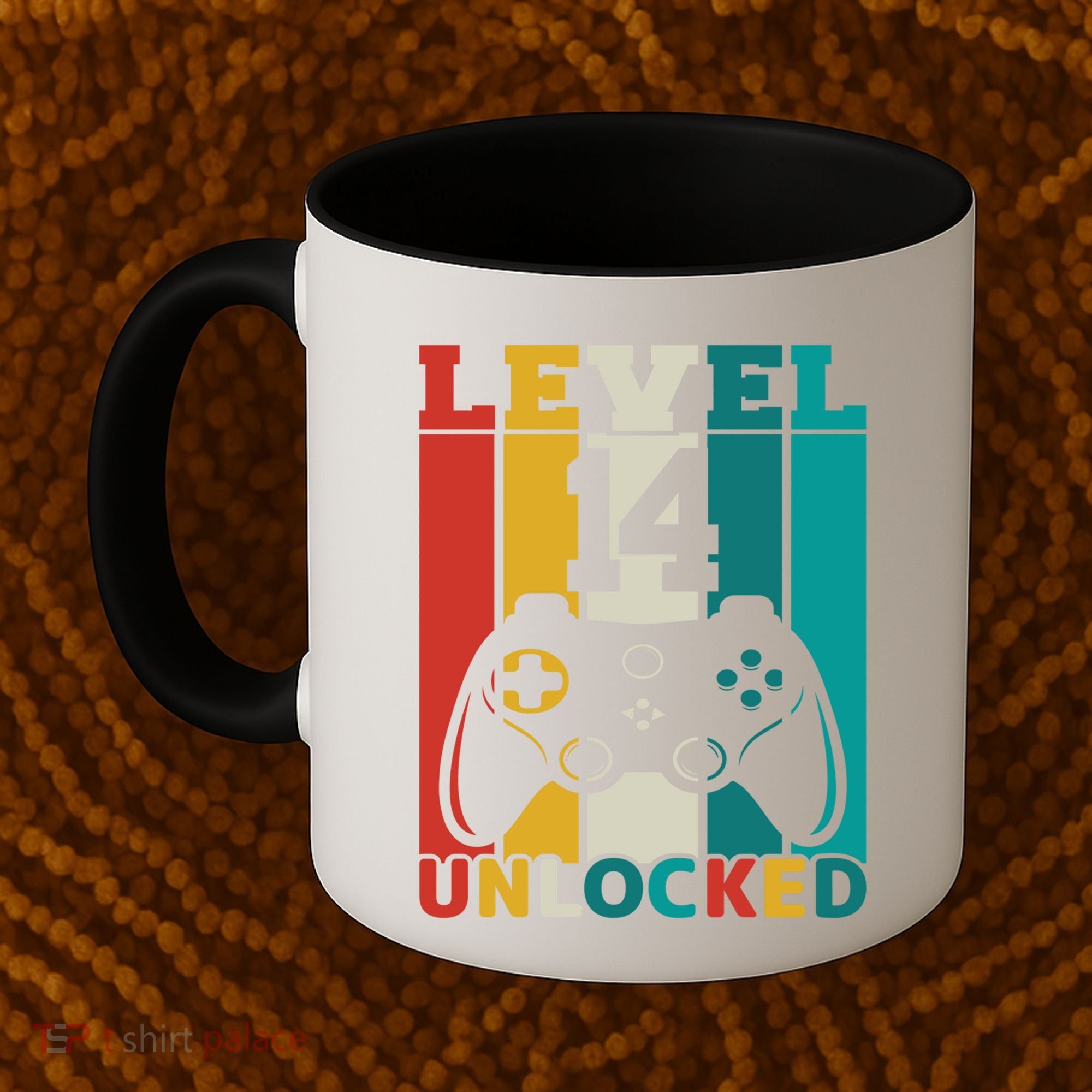 Level 14 Unlocked Video Game 14th Birthday Gamer Gift Coffee Mug