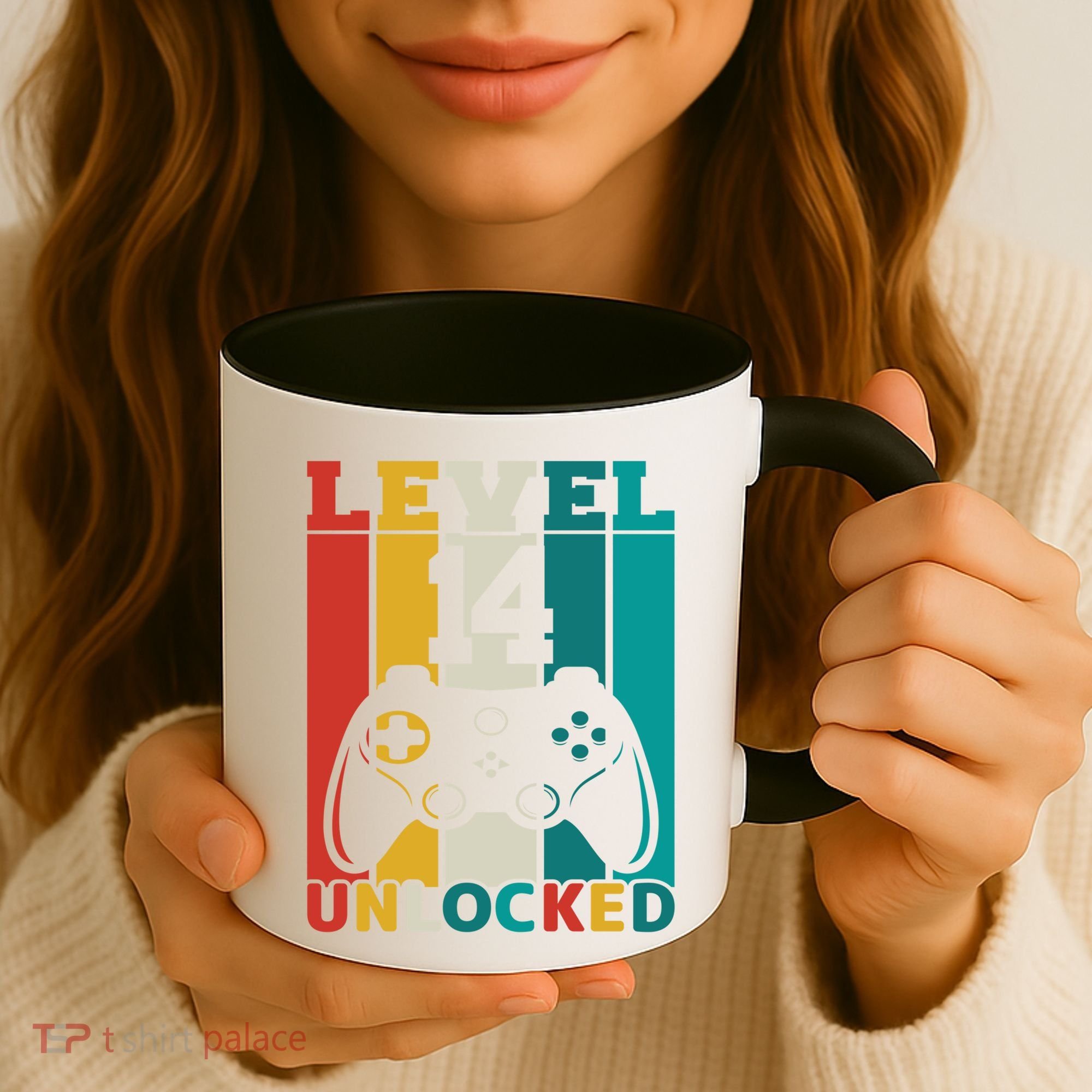 Level 14 Unlocked Video Game 14th Birthday Gamer Gift Coffee Mug