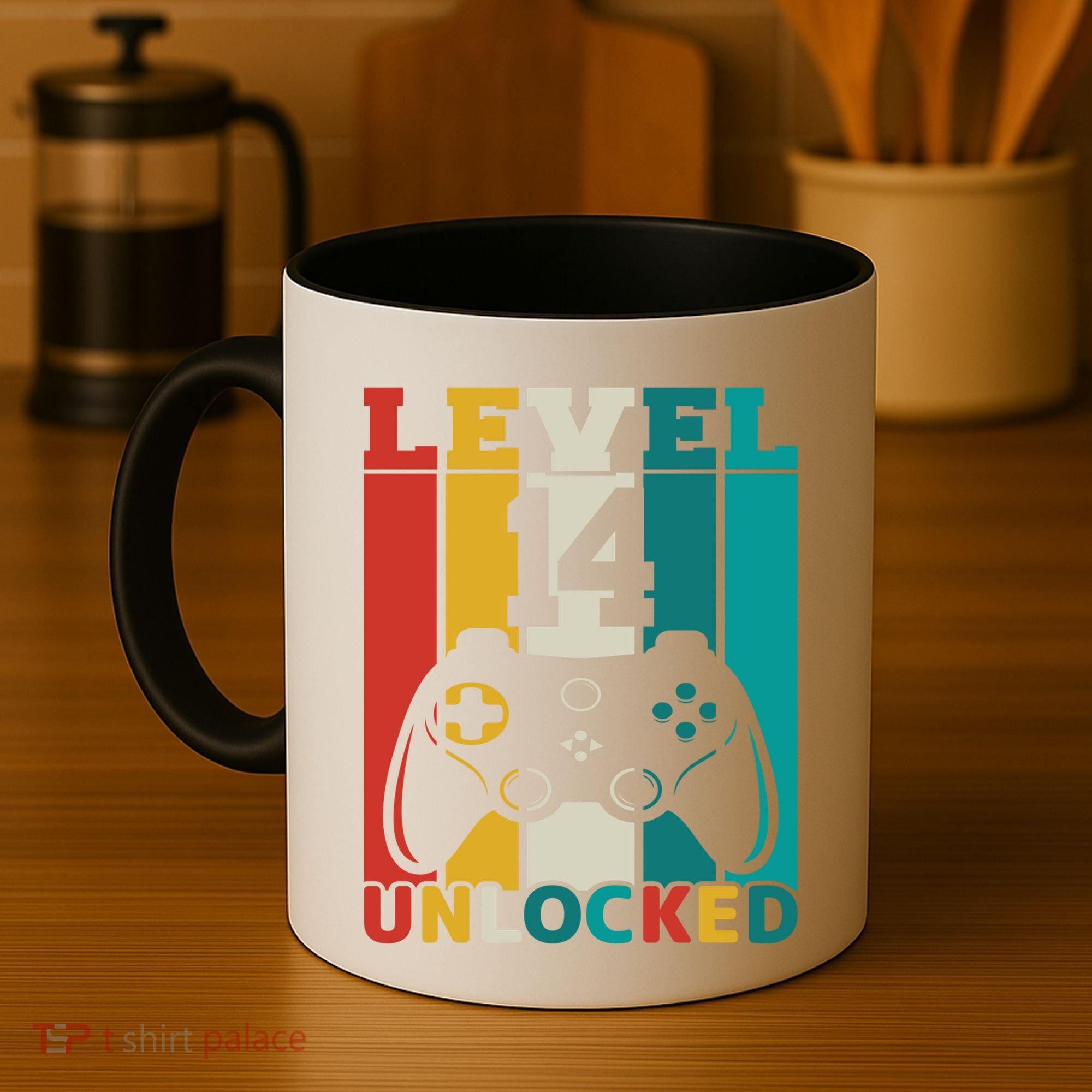 Level 14 Unlocked Video Game 14th Birthday Gamer Gift Coffee Mug