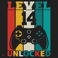 Level 14 Unlocked Video Game 14th Birthday Gamer Gift Beanie thumb 2