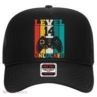 Level 14 Unlocked Video Game 14th Birthday Gamer Gift Hat thumb 0