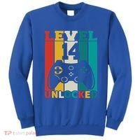 Level 14 Unlocked Video Game 14th Birthday Gamer Gift Sweatshirt thumb 0