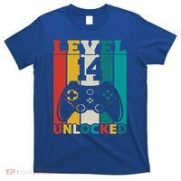 Level 14 Unlocked Video Game 14th Birthday Gamer Gift T-Shirt thumb 0