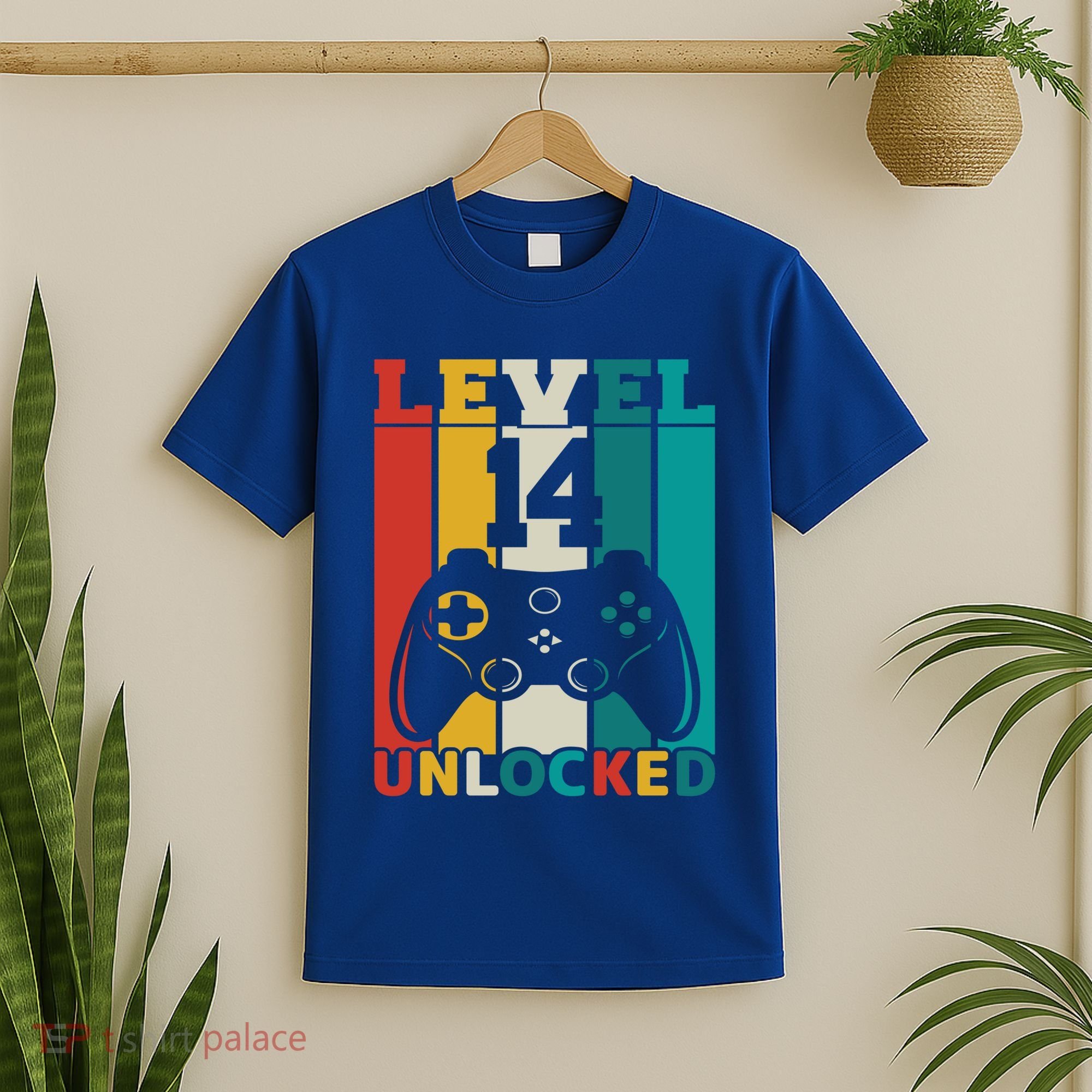 Level 14 Unlocked Video Game 14th Birthday Gamer Gift T-Shirt