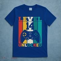 Level 14 Unlocked Video Game 14th Birthday Gamer Gift T-Shirt thumb 5