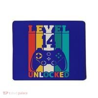 Level 14 Unlocked Video Game 14th Birthday Gamer Gift Mousepad thumb 0