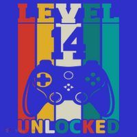 Level 14 Unlocked Video Game 14th Birthday Gamer Gift Mousepad thumb 1