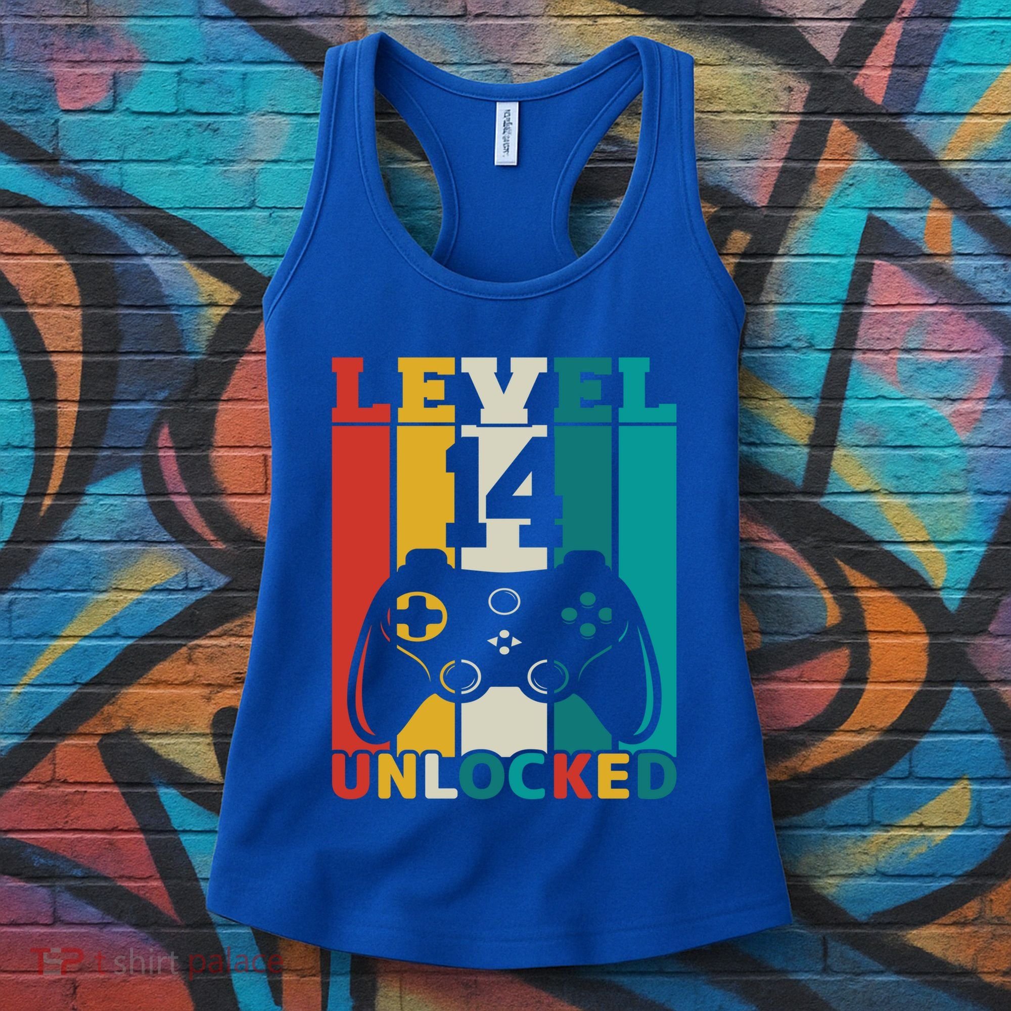 Level 14 Unlocked Video Game 14th Birthday Gamer Gift Women's Tank Top