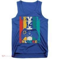 Level 14 Unlocked Video Game 14th Birthday Gamer Gift Tank Top thumb 0