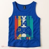 Level 14 Unlocked Video Game 14th Birthday Gamer Gift Tank Top thumb 2