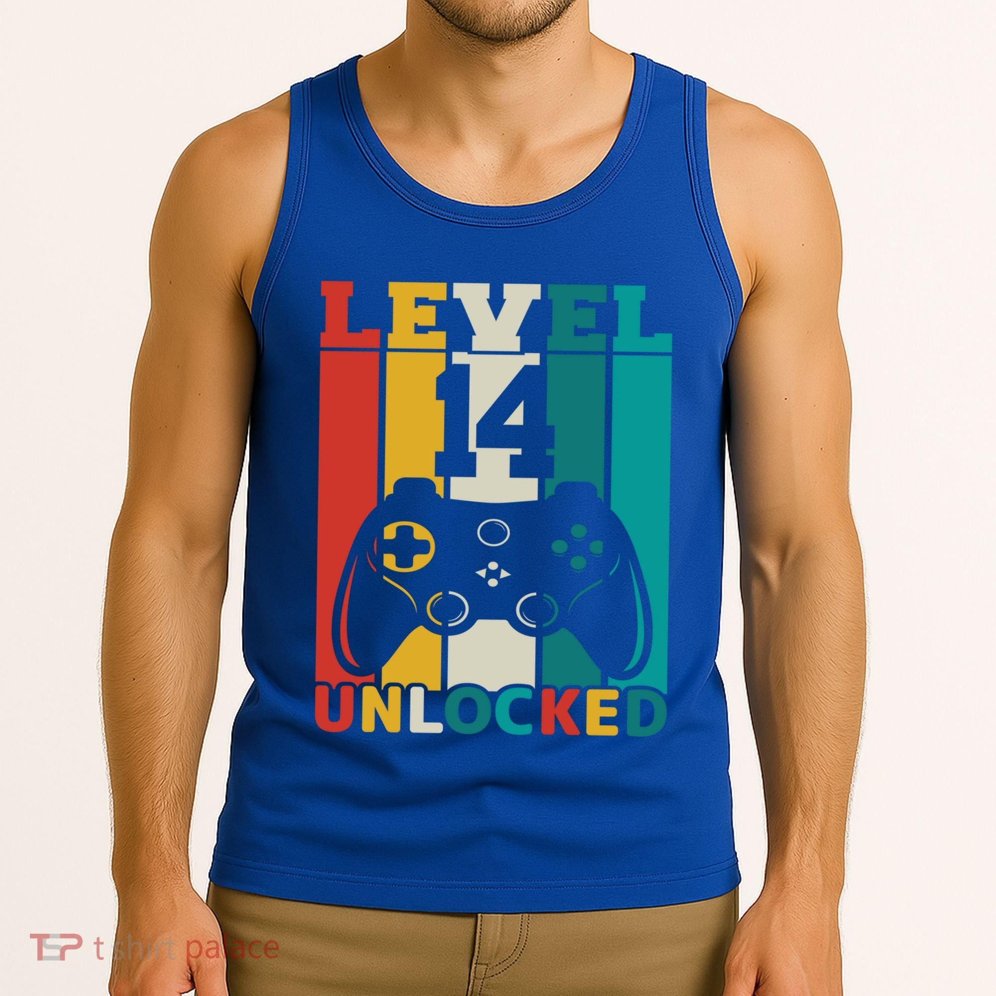 Level 14 Unlocked Video Game 14th Birthday Gamer Gift Tank Top