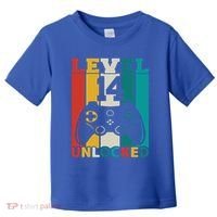 Level 14 Unlocked Video Game 14th Birthday Gamer Gift Toddler T-Shirt thumb 0