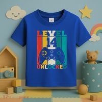 Level 14 Unlocked Video Game 14th Birthday Gamer Gift Toddler T-Shirt thumb 3
